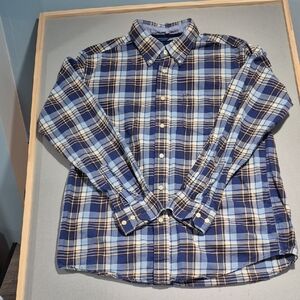 Tommy Hilfiger Blue and White Plaid Shirt